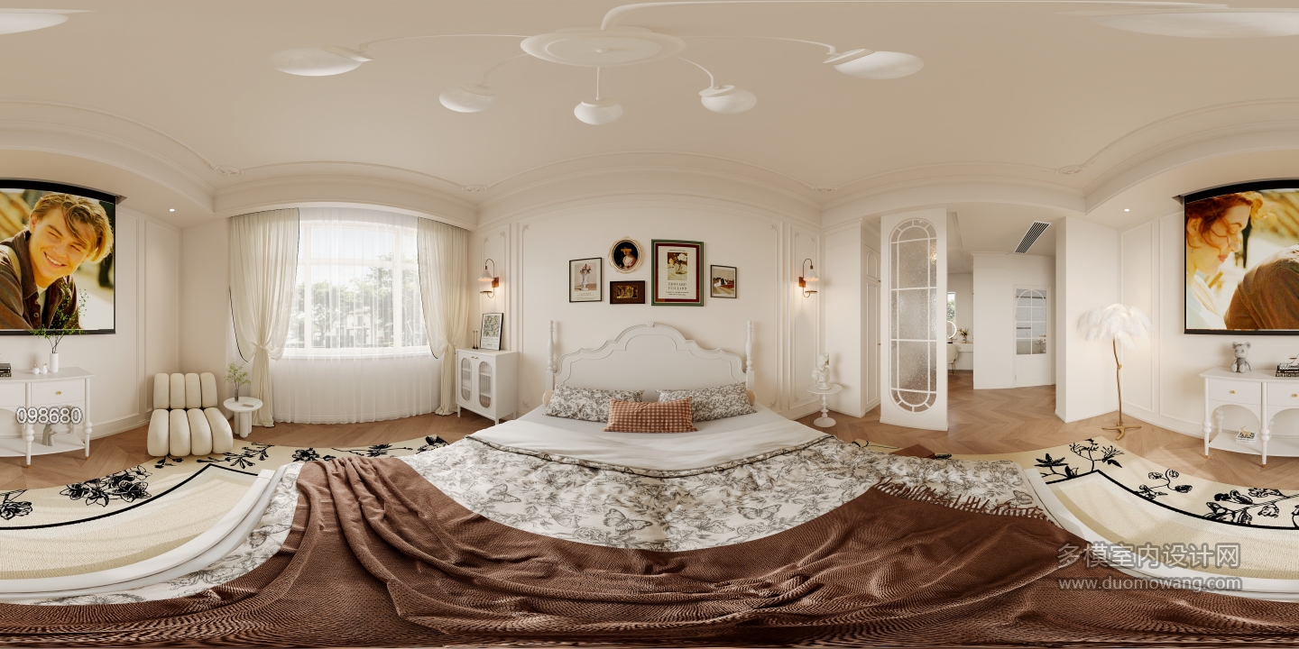 法式二楼主卧全景