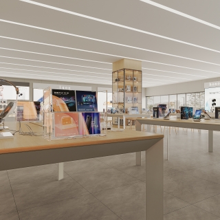 现代手机店特写