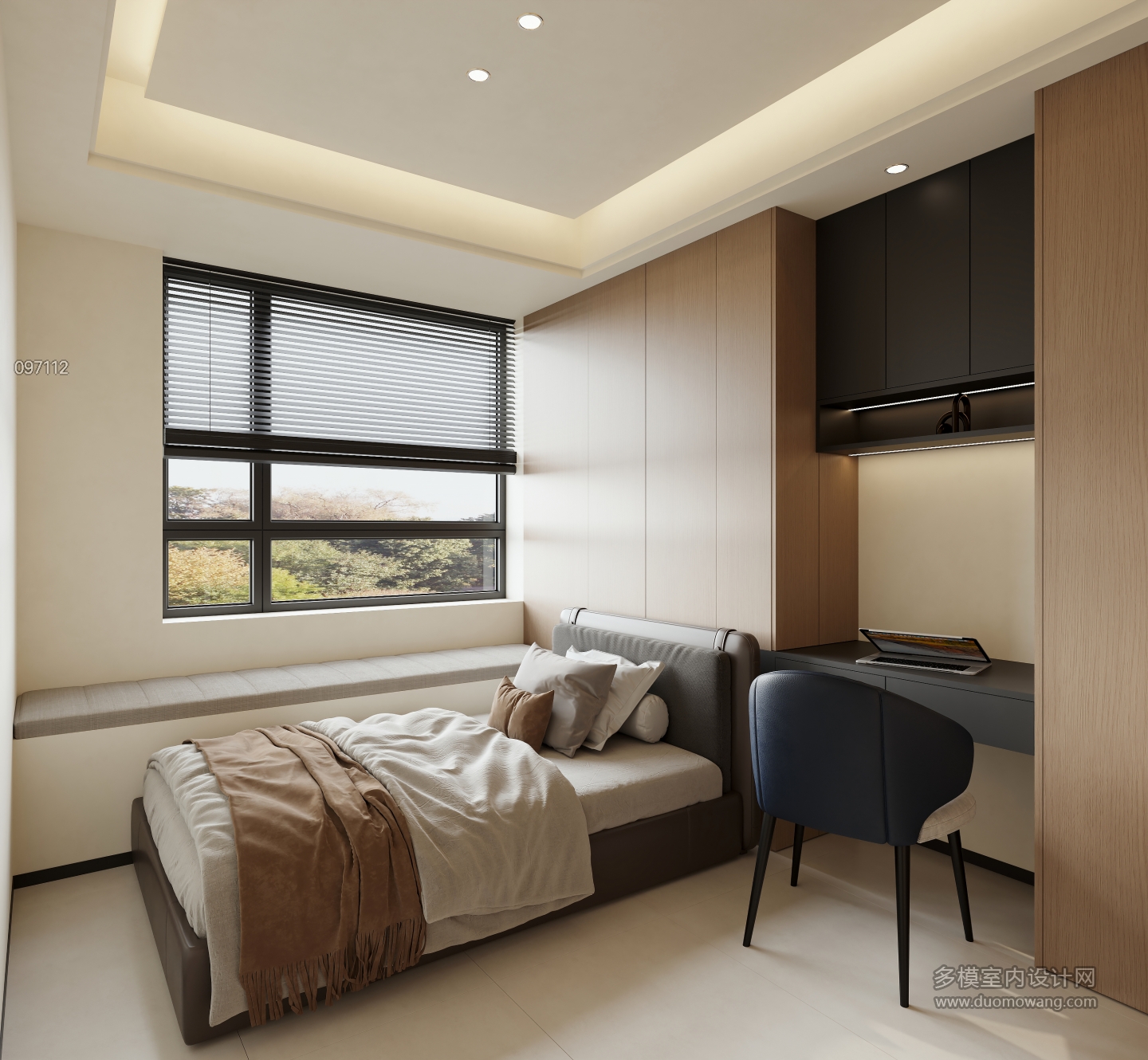 现代 男孩房 单张