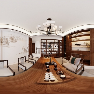 新中式二楼客厅