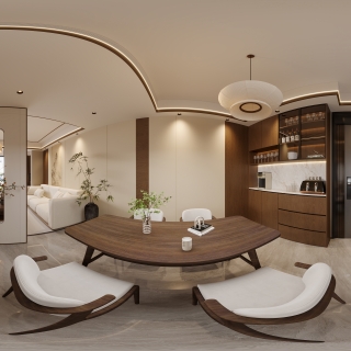 新中式餐厅全景