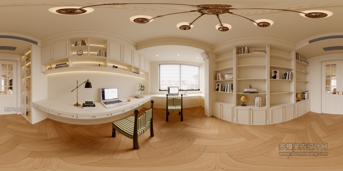 法式书房全景