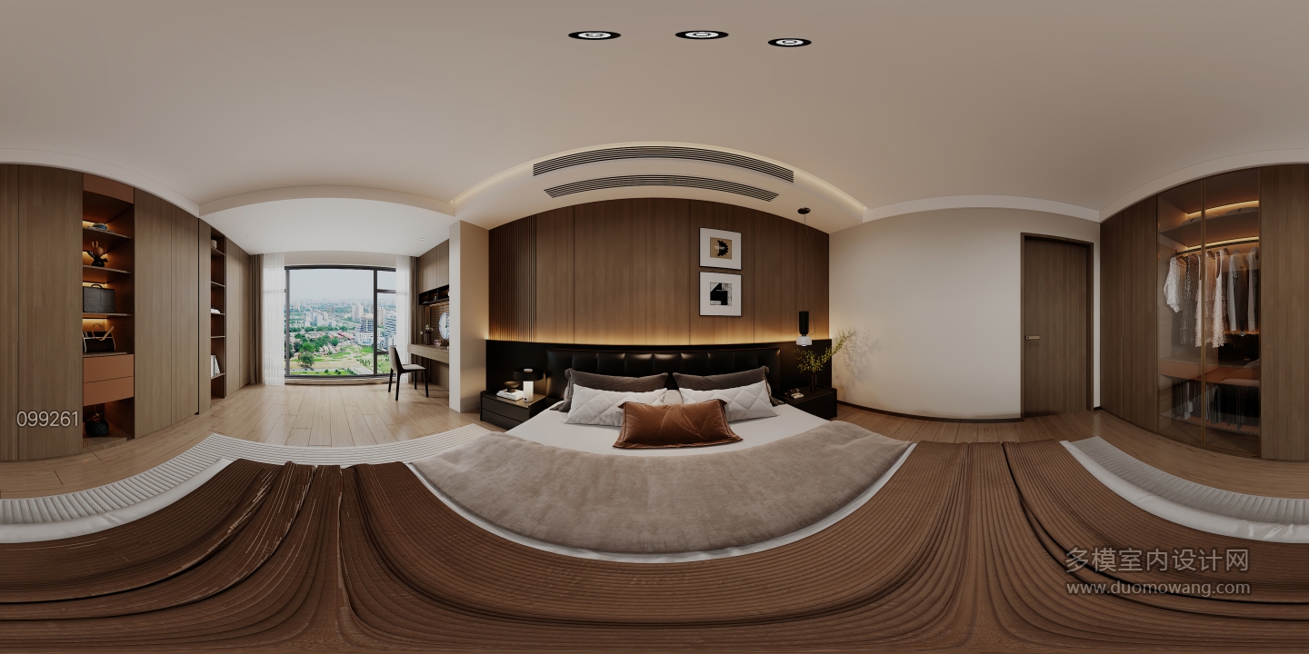 现代主卧全景
