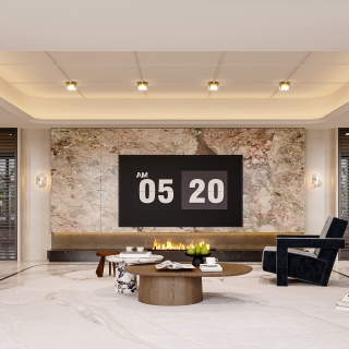 意式轻奢电视墙