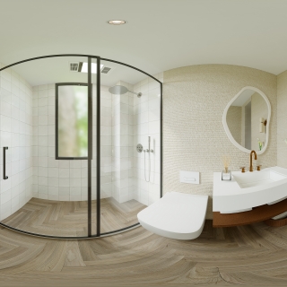 现代卫生间全景