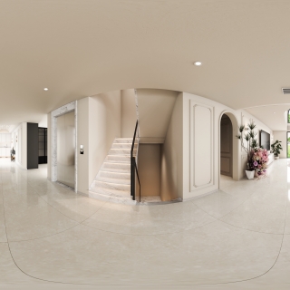 法式一层餐厅全景