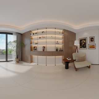 现代二楼书房360