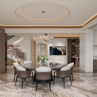 意式轻奢 餐厅静态