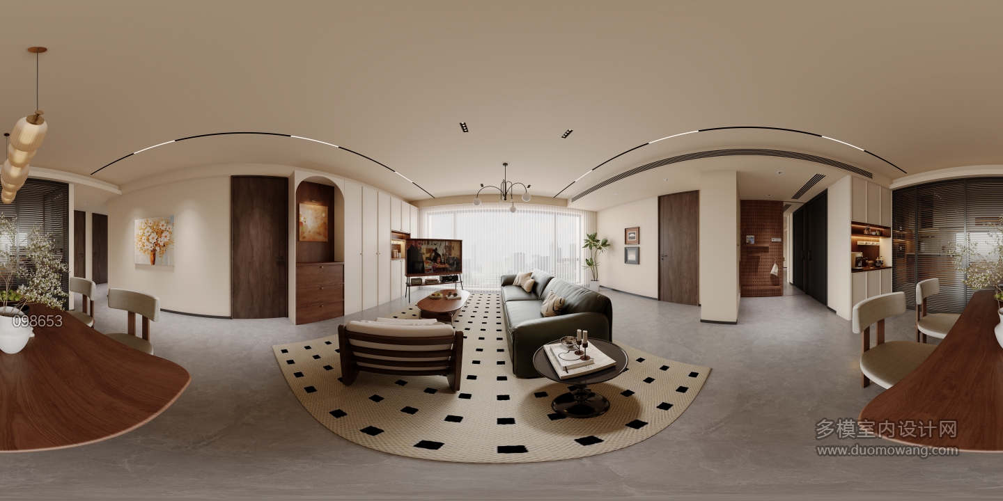 奶油中古 _客厅全景