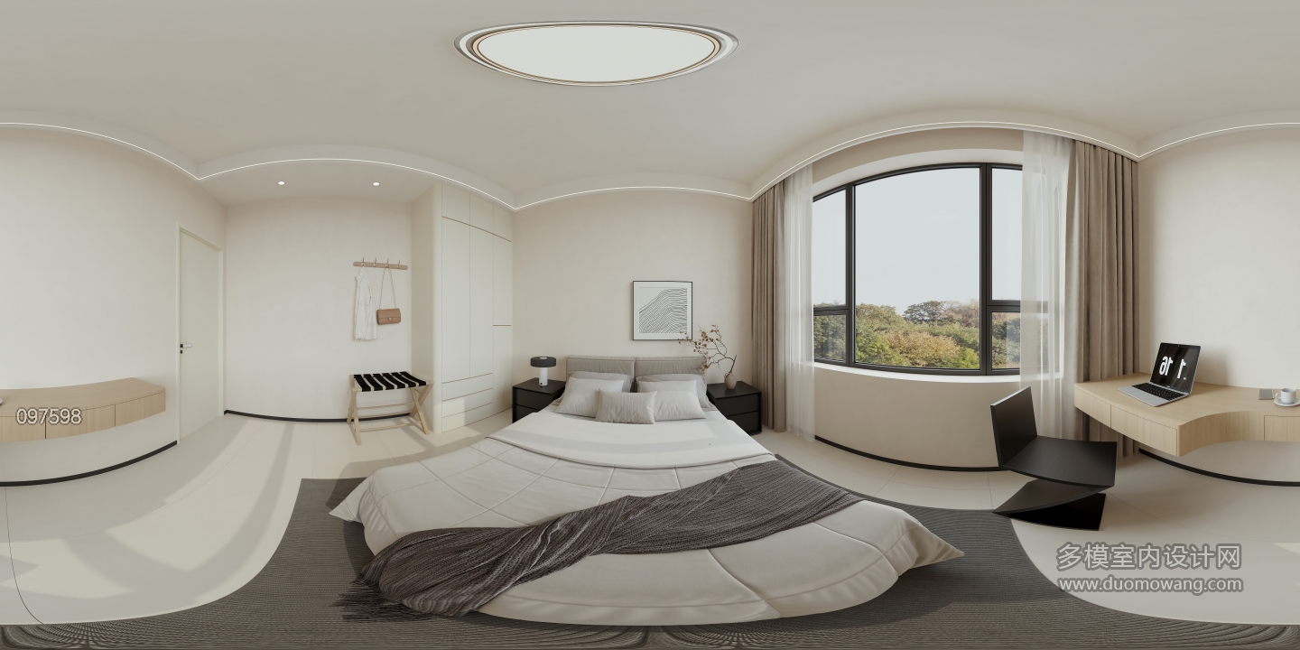 现代二楼 卧室6 全景