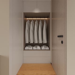 现代卧室次静衣区