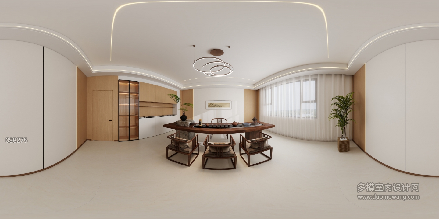 原木风二楼茶室