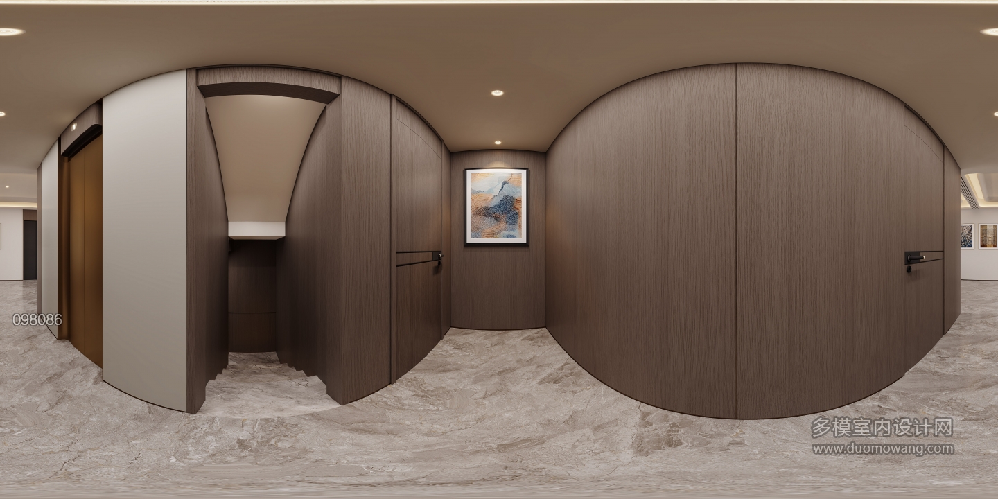 现代意式过道全景