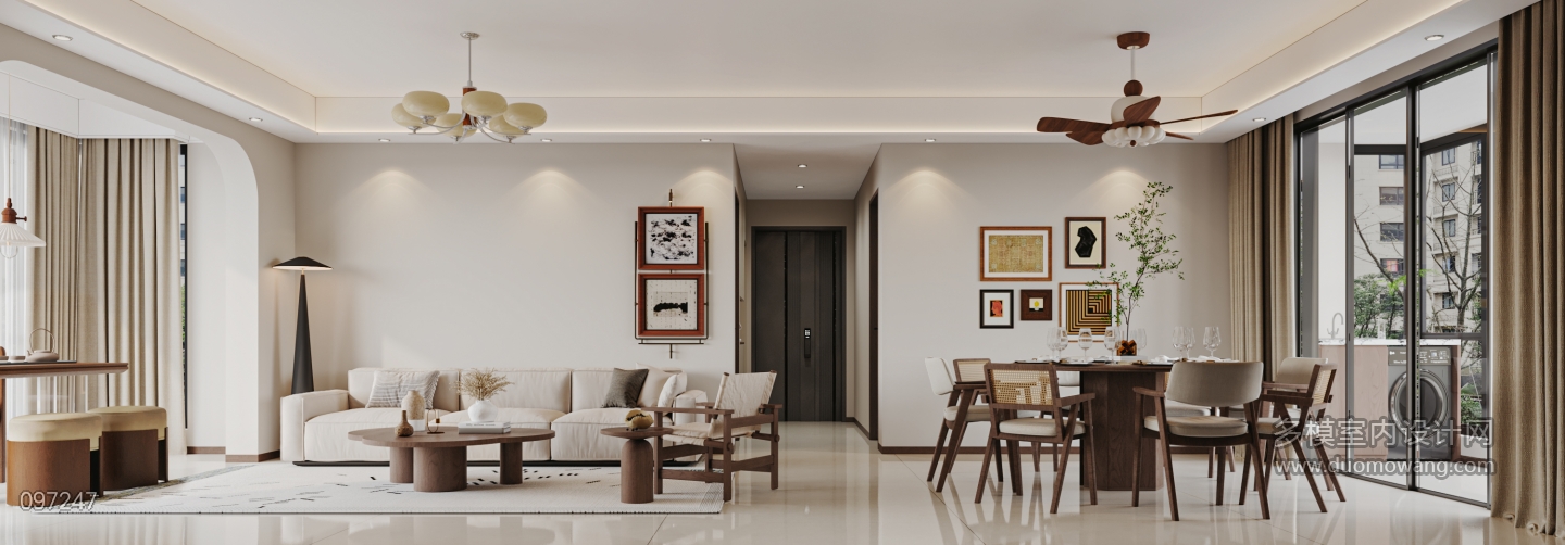 现代中古风客餐厅特写2