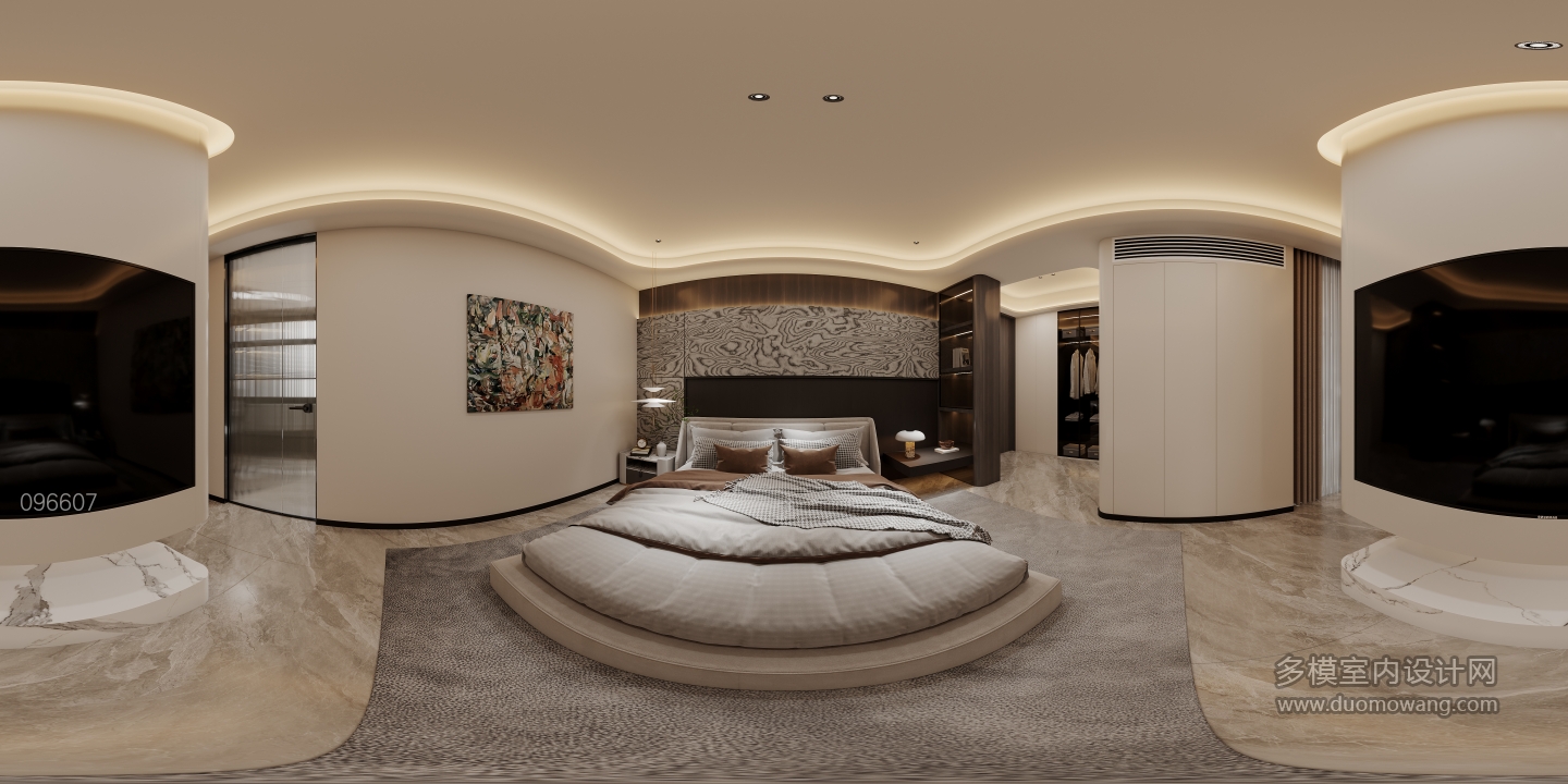 现代-主卧全景