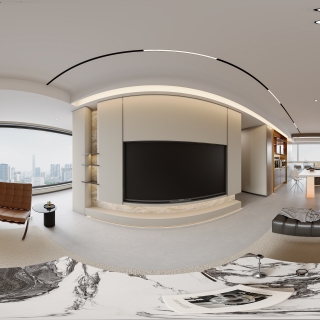 意式全套_客厅全景