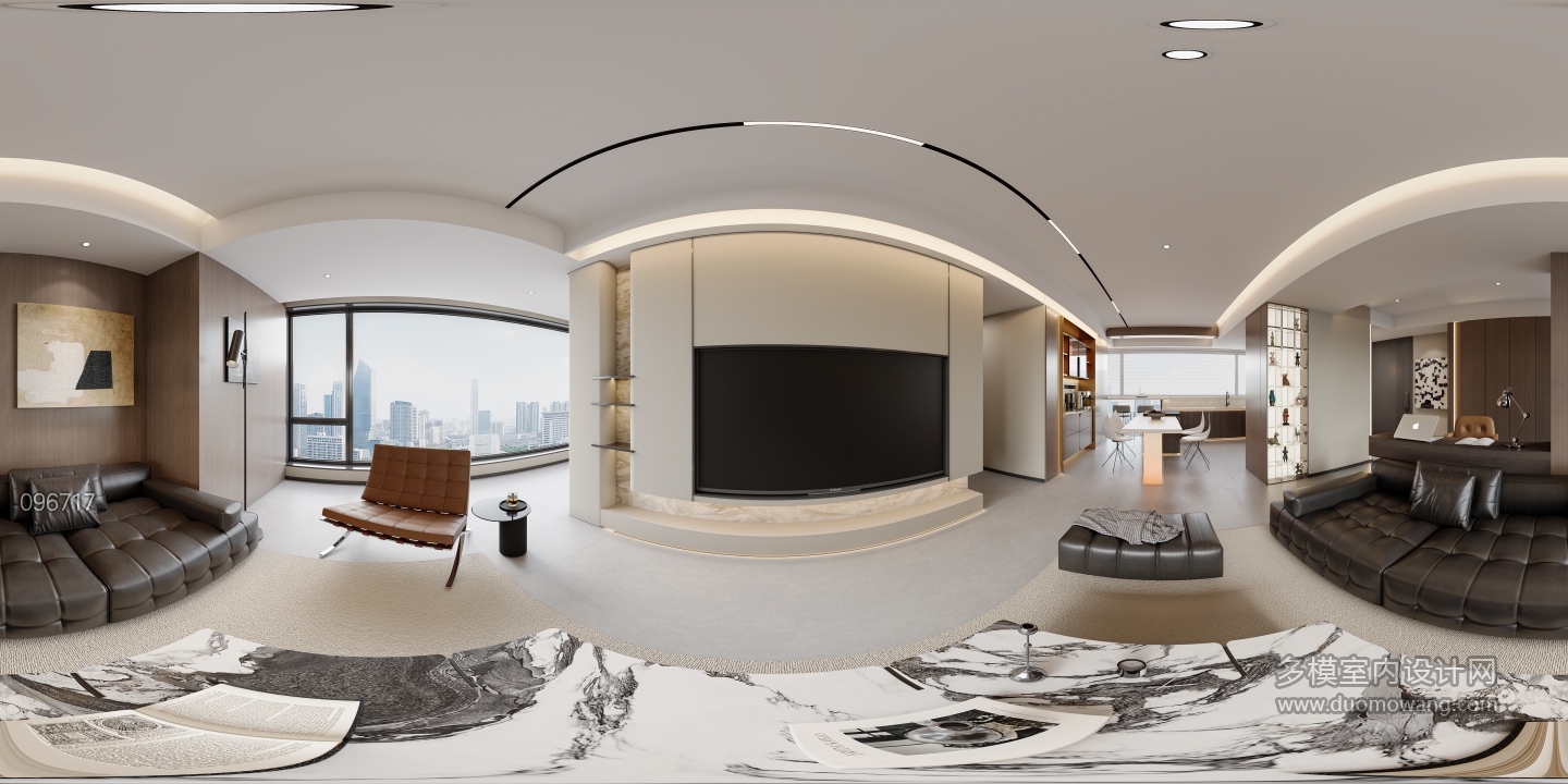 意式全套_客厅全景