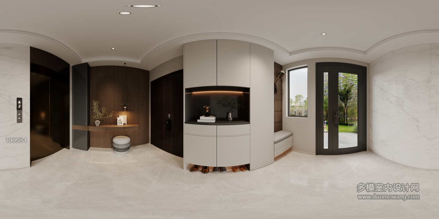 现代轻奢电梯间