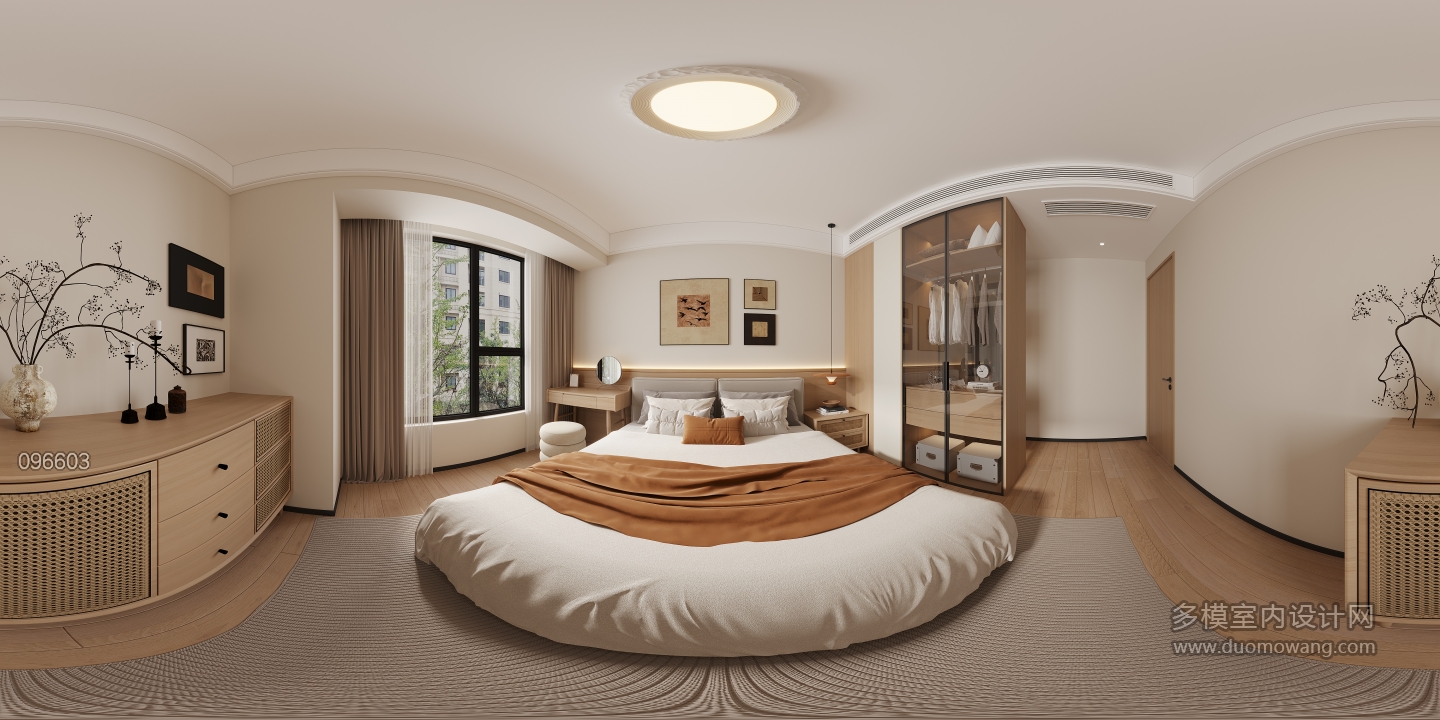 中古风主卧全景