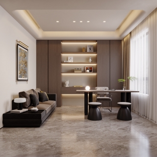 现代意式书房特写