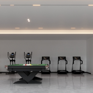 现代3号楼4层台球健身区