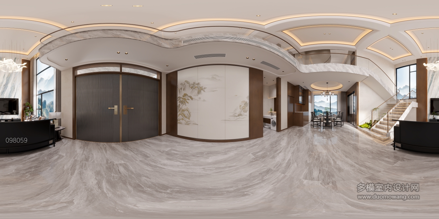 新中式客餐厅全景