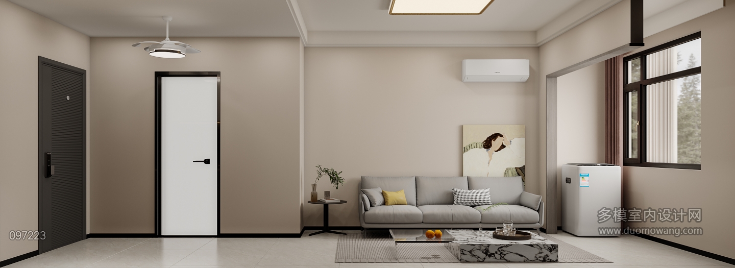 现代-1706客厅特写2