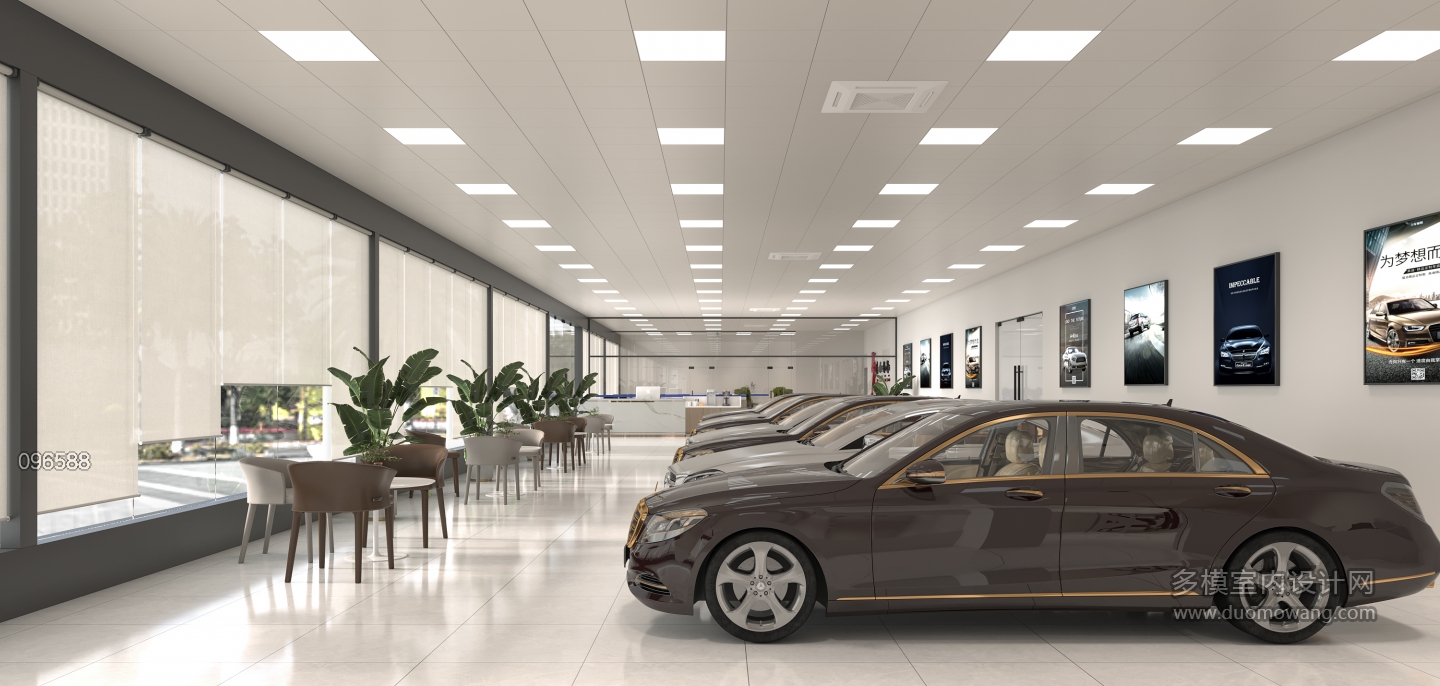 现代4S店展厅特写