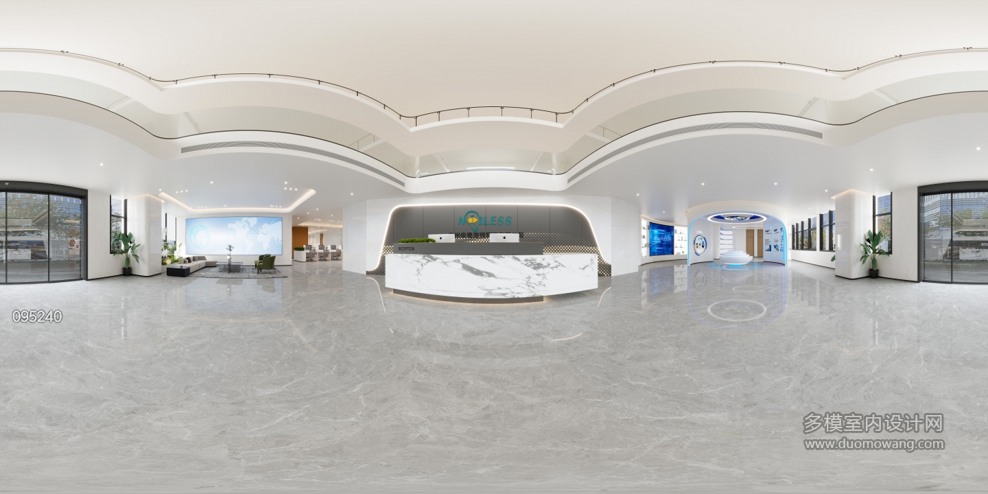现代3号楼1层大厅全景