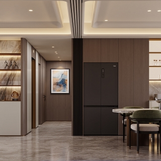 现代意式餐厅玄关特写