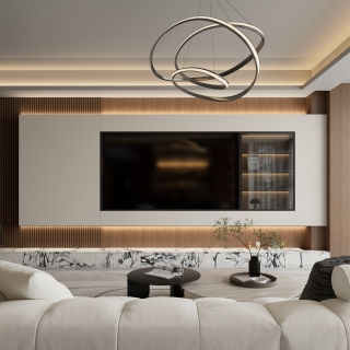 意式客厅电视墙