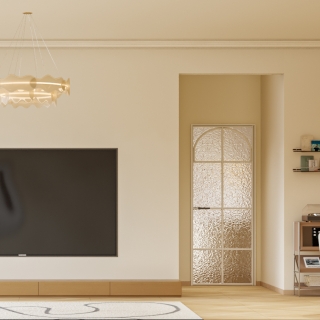 奶油风客餐厅单张2