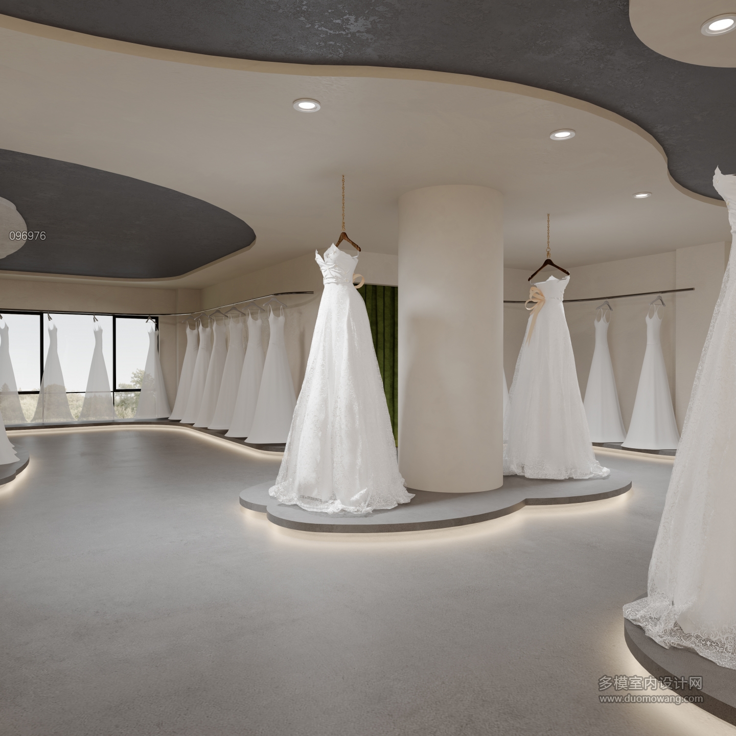 现代婚纱店二楼展厅静态1
