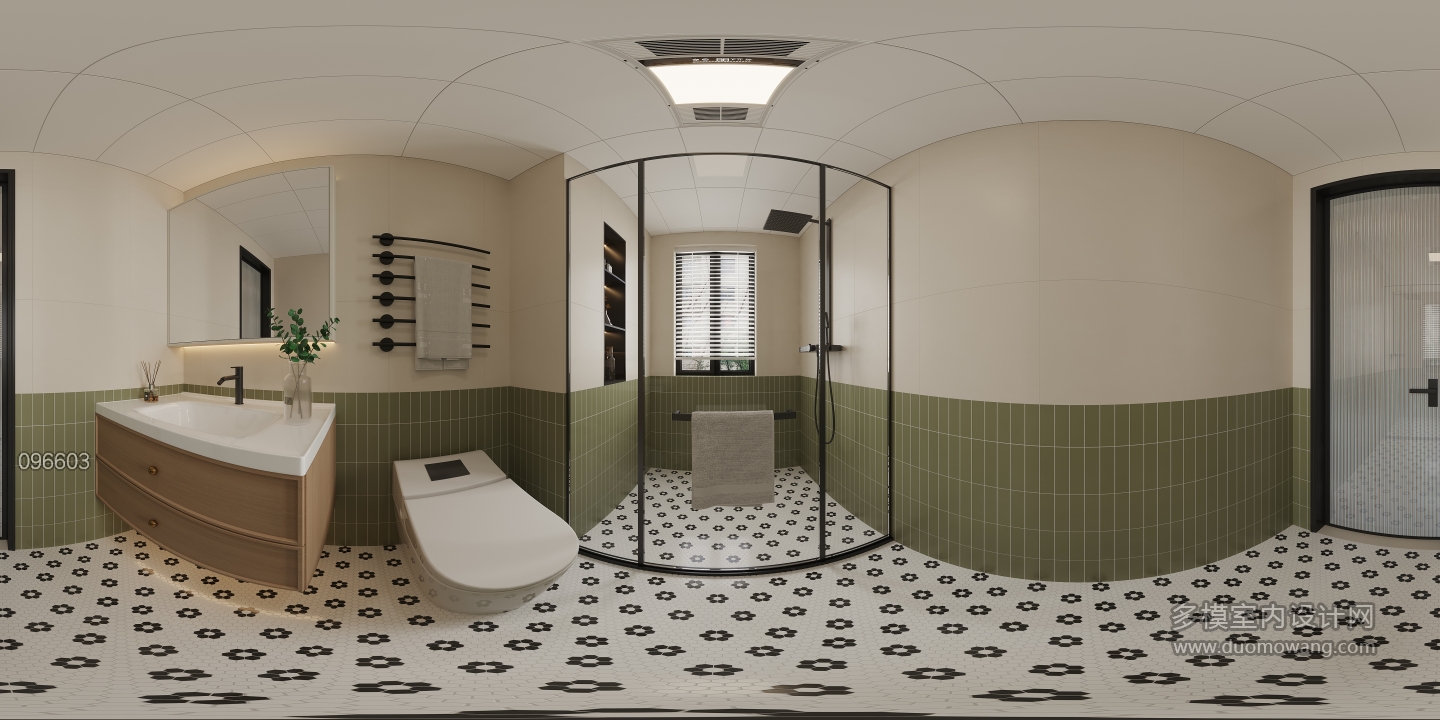 中古风主卫全景