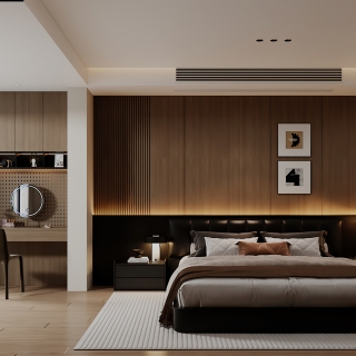 现代主卧静态
