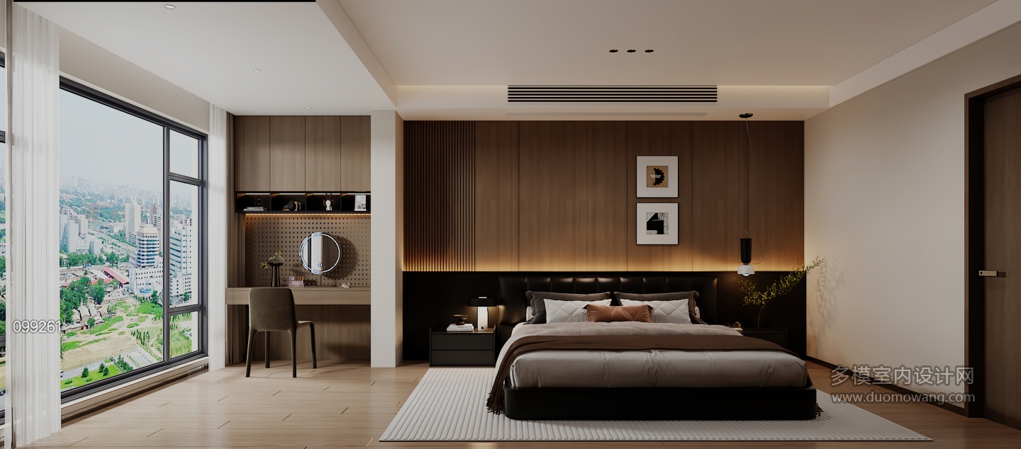 现代主卧静态