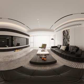 现代客餐厅全景