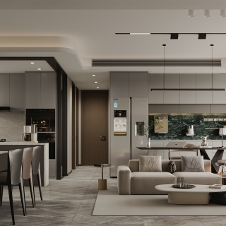 现代客餐厅特写