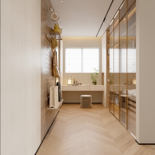 现代2楼女孩房衣帽间