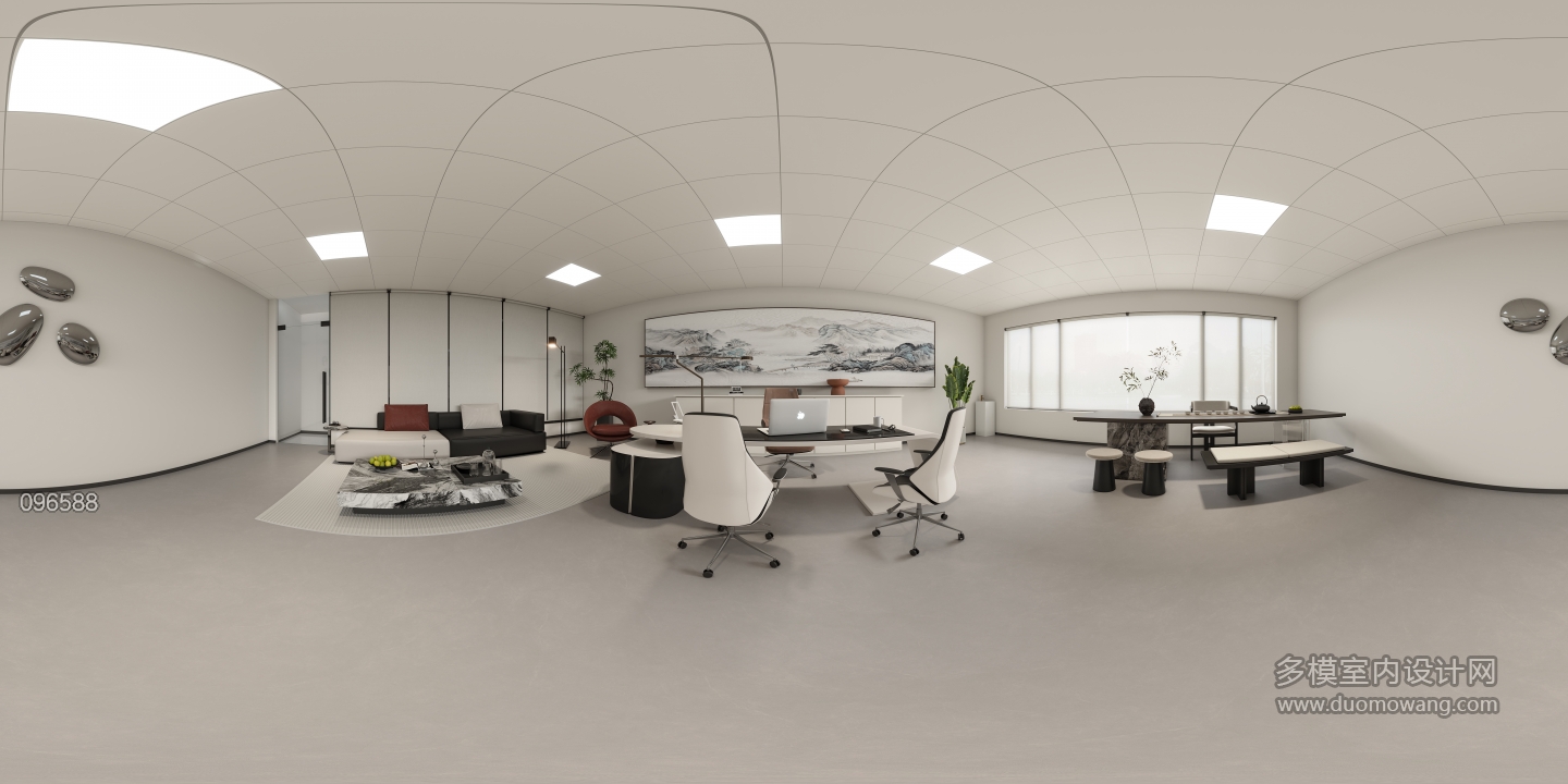 现代4S店经理办公室全景