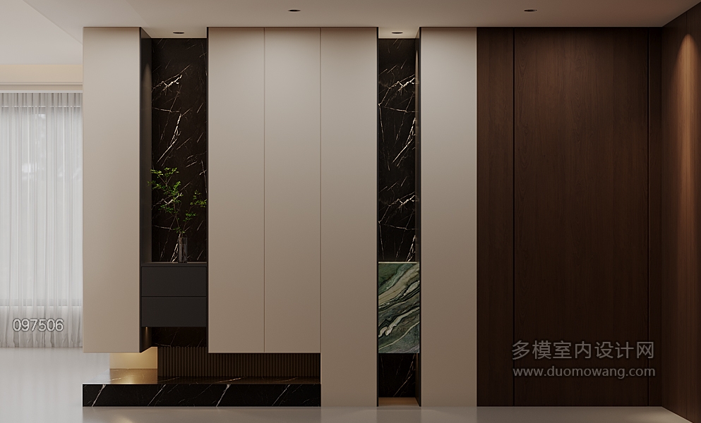 现代-玄关柜特写