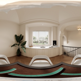 法式三楼休闲区全景