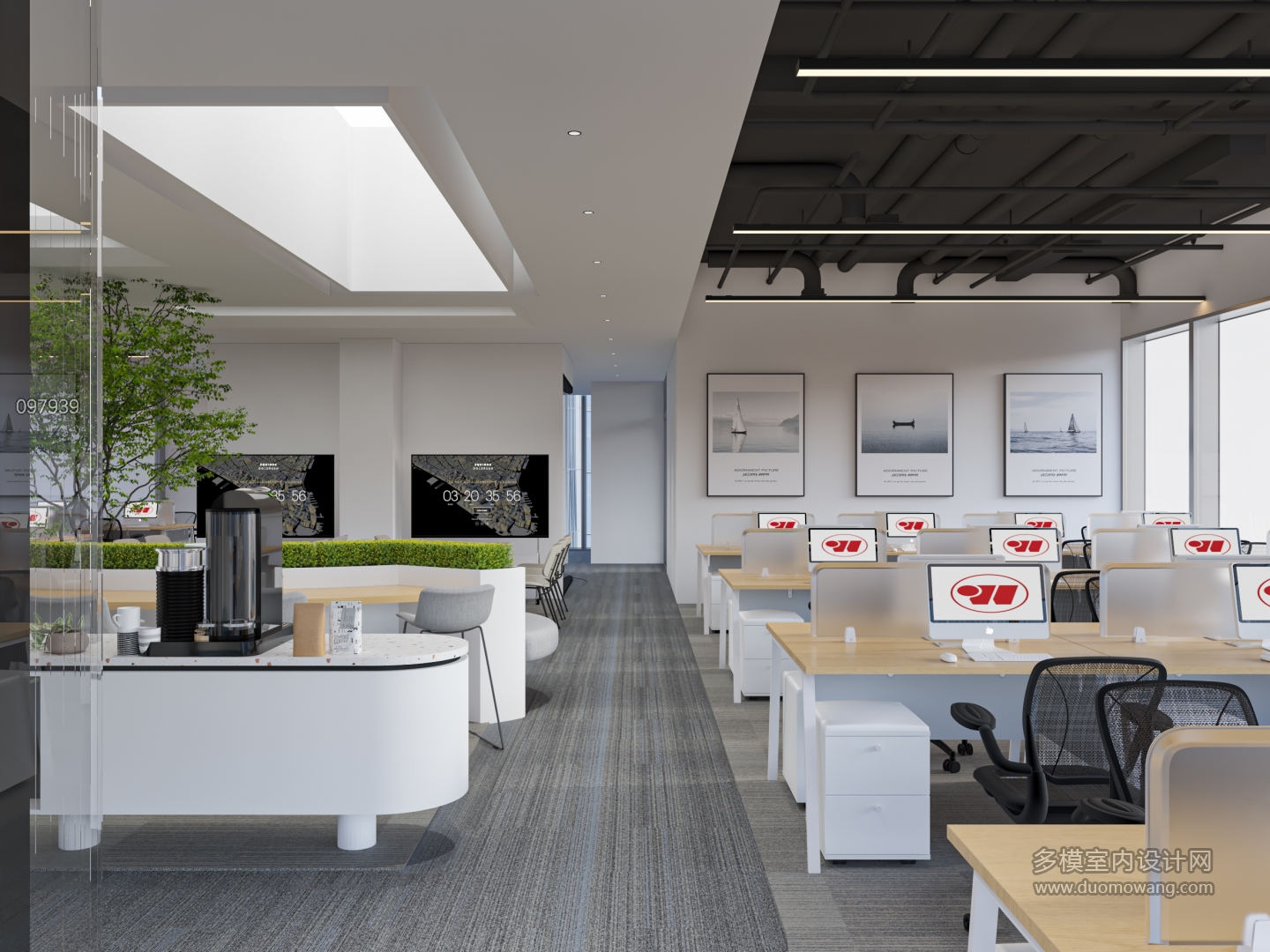 现代办公区三楼单张3