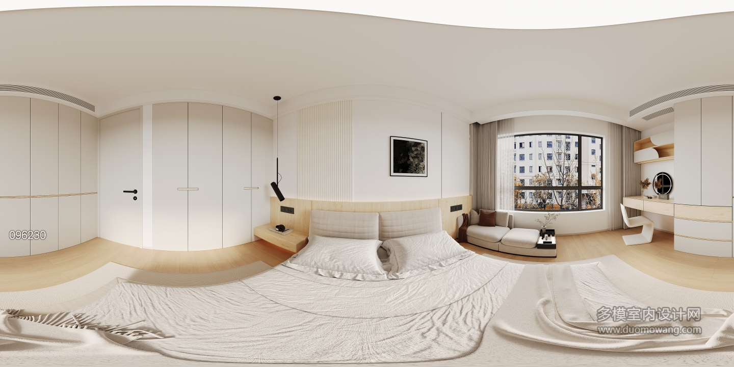 现代主卧全景