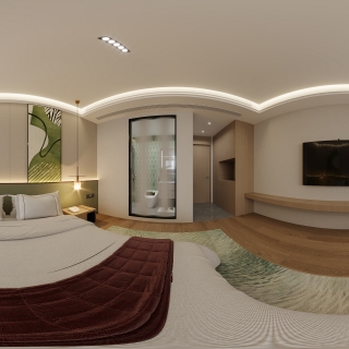 现代小包间全景