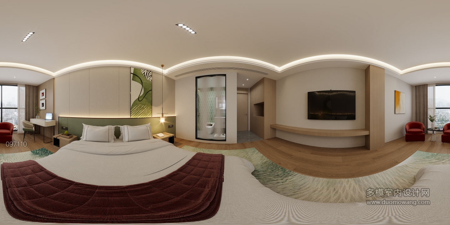 现代小包间全景