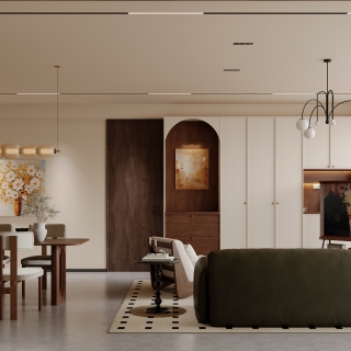 奶油中古 _沙发特写