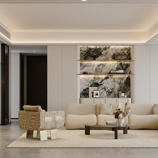 现代轻奢沙发背景特写