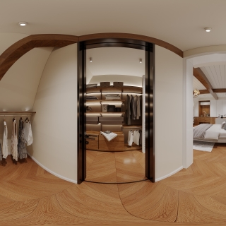 主卧衣帽间全景