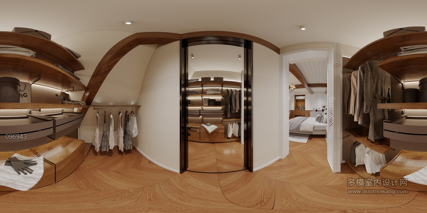 主卧衣帽间全景